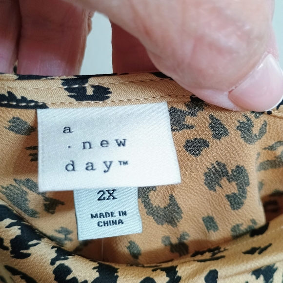 A New Day Tan Leopard Print Maxi Dress - Picture 5 of 5